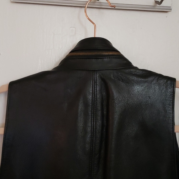 Donna Karan black leather vest - Picture 7 of 7